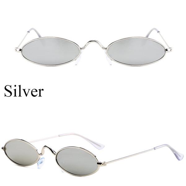 black small oval sunglasses