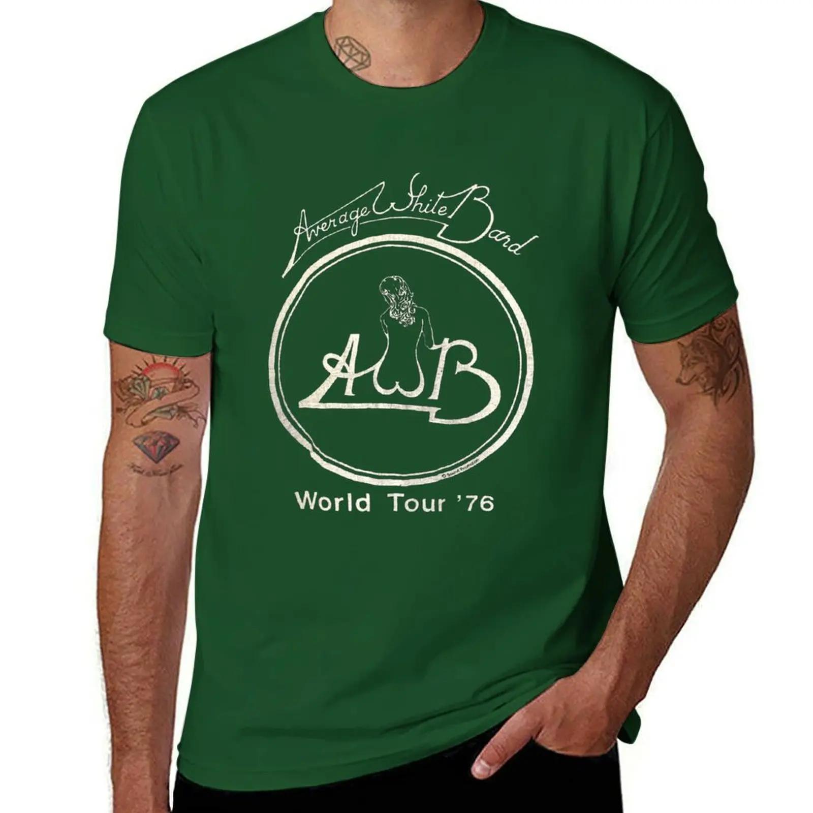 

1976 Average White 1976 Average White Band TShirt summer tops Short sve tee mens t shirt 4XL