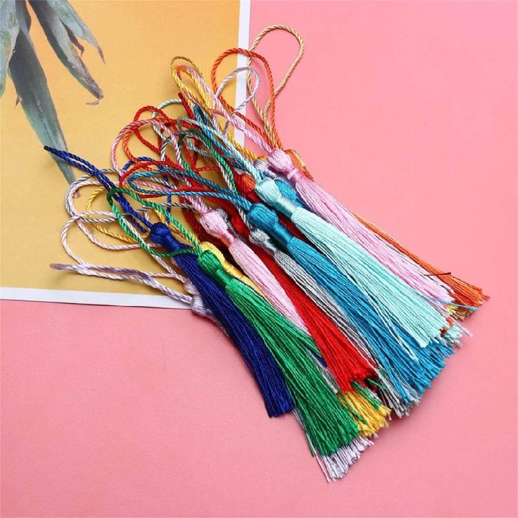 Set Of 10 White Paper Bookmarks with Tassels Handmade Reading Bookmarks Supplies for Kid Adult Art Painting Project