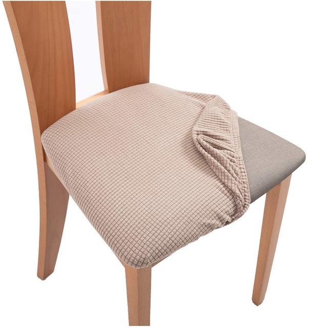 Removable Dining Chair Seat Cover Jacquard Dining Chair Covers Stretch Seat Cushion Slipcover for Kitchen Chairs