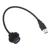 USB3.0 Panel Socket Waterproof Data Connector with Extension Cable Male Female Straight Head 0.3mete