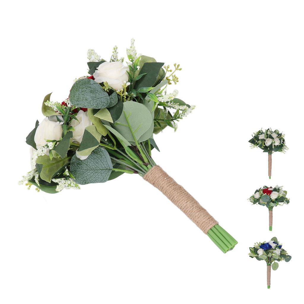 Wedding Bouquet Artificial Fake Flower Bouquet Romantic Bridal Hand Bouquet for Celebration Ceremony