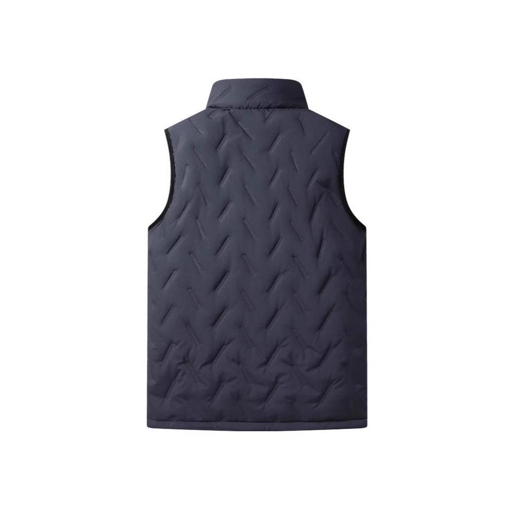 Men's Ultrasonic Fleece-Lined Sleeveless Outdoor Stand-Up Collar Vest