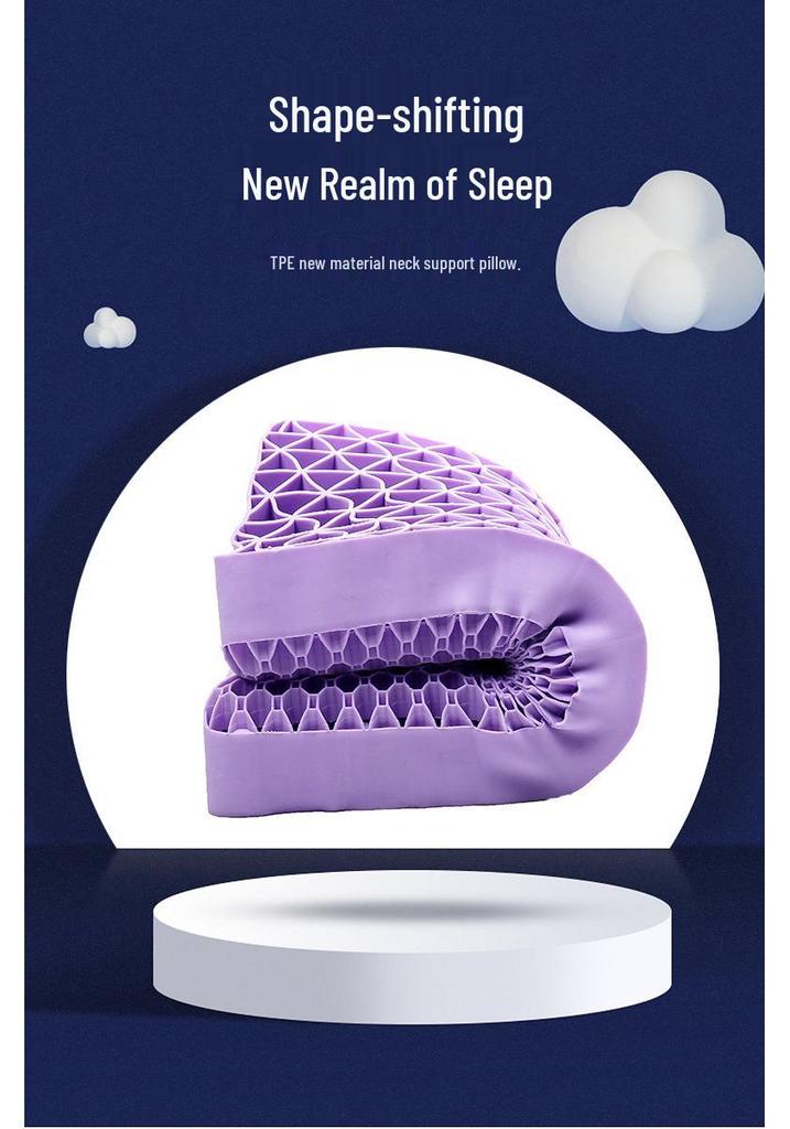 New Black Technology Honeycomb Pectin Neck Support Pillow - Breathable & Washable for Home & Dorm Use