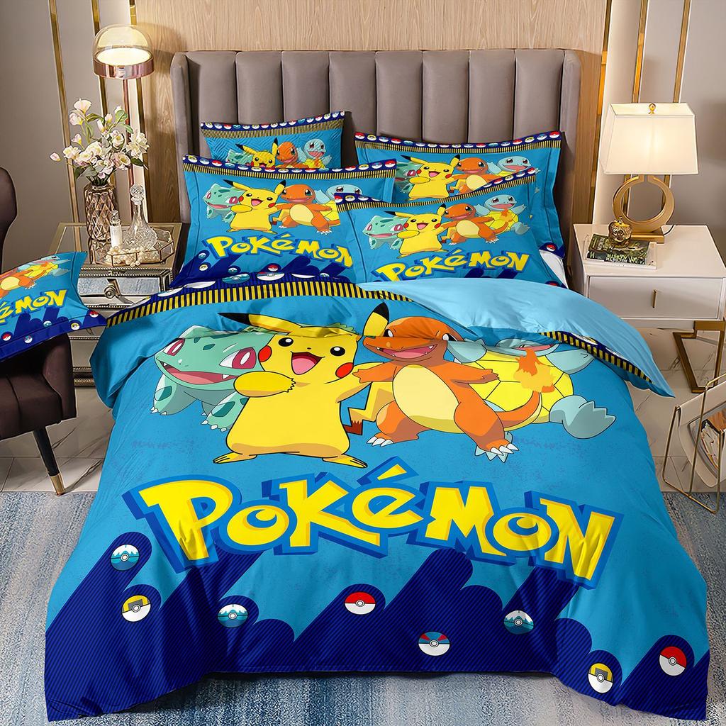 3D Printed Quilt Cover Three-Piece Set Four-Piece Set Children'S Cartoon Duvet Cover