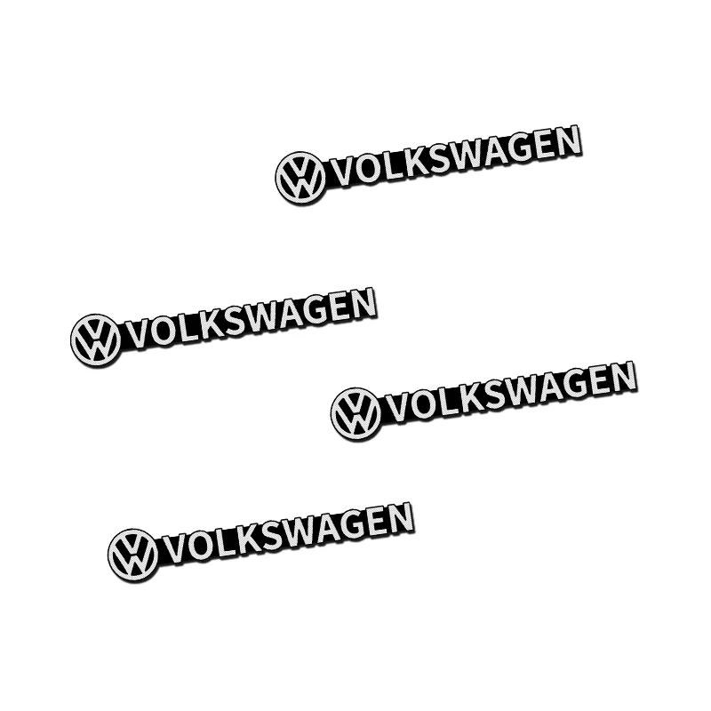 Für VOLKSWAGEN VW 4 Stück 3D Aluminium Lautsprecher Stereo Lautsprecher Abzeichen Emblem Aufkleber für VW Volkswagen Golf Polo Passat Touran Acces