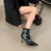 Soft Leather Thin Boots Wrap Legs Without Folds 2026 New Short Bare Boots Thin Heel High Heel Pointed Short Boots Women
