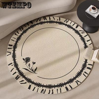 Rund Matta Vardagsrum Te Bordsmatta Lätt Lyx Sovrum Sängmatta Klädkammare Gungstol Fotmatta
