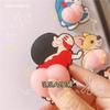 6Pcs Creative Cartoon Car Sticker 3D Solid Silica Gel Phone Decoration Wall Decal Refrigerator Decal Anti-Collision Stickers
