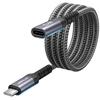 Jsaux Usb-C 3.2 Extension Cable 100W 5A 10Gbps Iphone Macbook Ipad Magsafe 4K 60Hz 2M