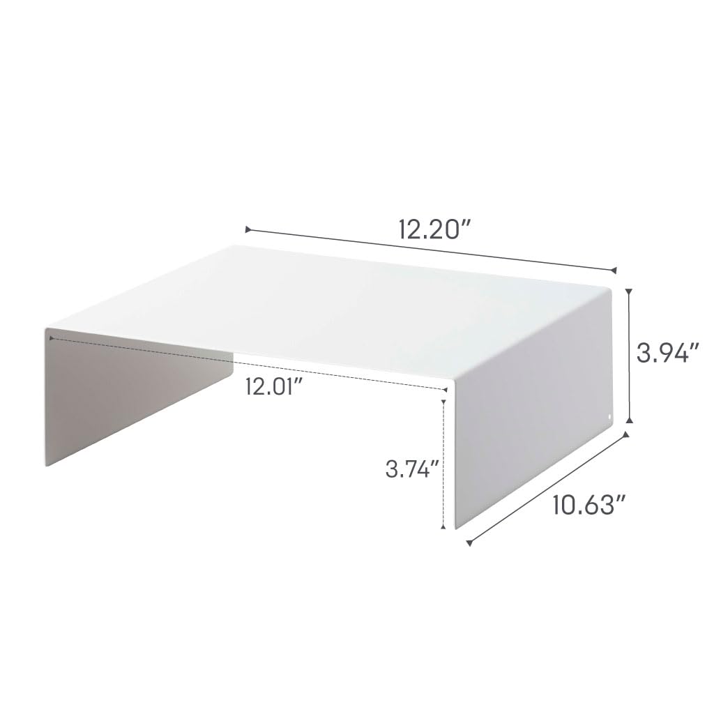 Yamazaki Jitsugyo 5566 Lower Storage Box Storage Set of Approximately Effectively Utilizes Dead Gap Storage Rack, 2, White, W31XD27XH10cm, Space,