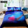 Kids Ice Hockey Duvet Cover Full Hockey Player Pattern Bedding Set Winter Sports Theme Quilt Cover for Youth Teen Boy Room Decor