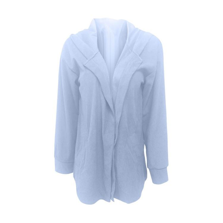 Casual Loose Jacket Women Long Sleeved Hooded Fashion Outerwear