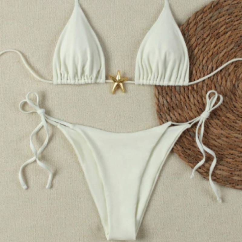 Ladies Bikini Swimsuit With Nylon Material And Removable Padding For Beach And Pool Use