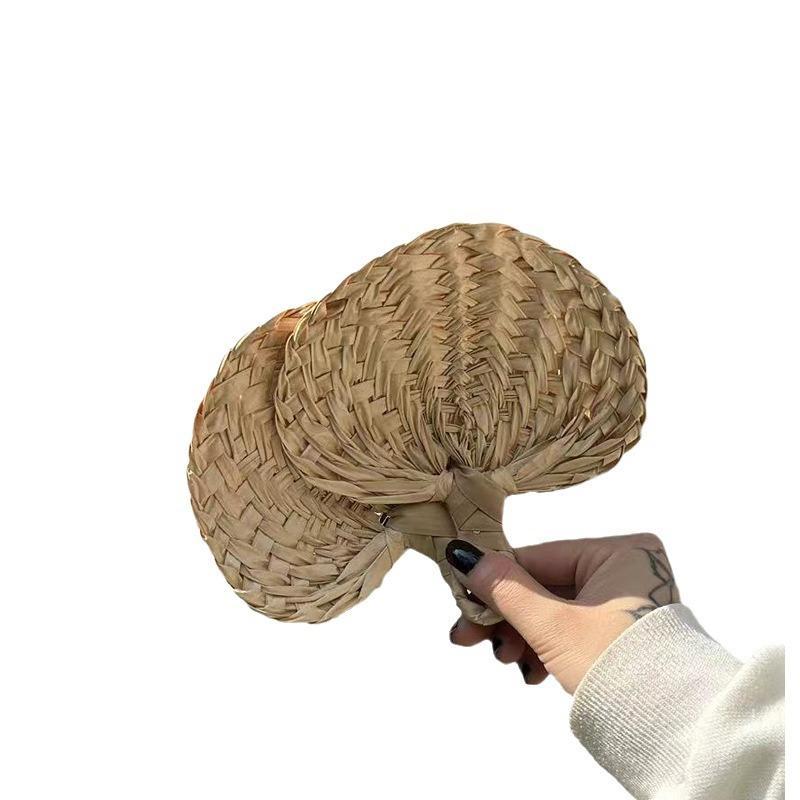 Vintage Palmblad Ventilator Handgemaakt Ademend Natuurlijke Koelventilator voor Tiki Feest Buiten Bijeenkomst