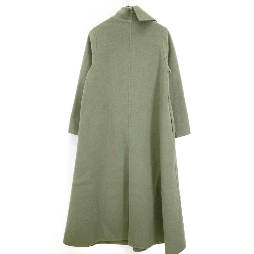AMERI Green UNDRESSED FRILL COLLAR COAT coat S greenUsed