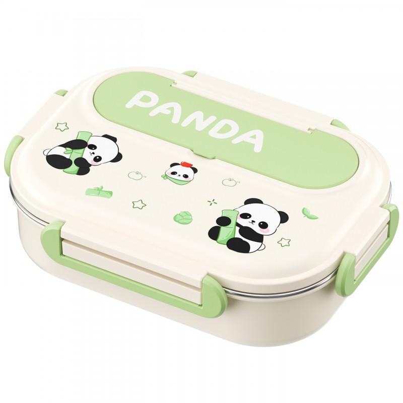 Stainless Steel Lunch Box Students Office Workers - Large Capacity 4/5 Compartment Bento With Cartoon Design