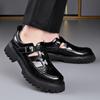 Men's Spring and Summer Sandals Thick Bottom Fashion Designer Style Party or Work Outdoor Trendy Young Shoes Black and White