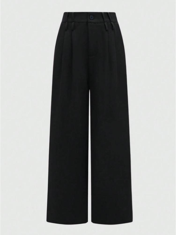 Loose Fashion Wide Leg Suit Pants for Women 2026 Spring Autumn Drape Straight Long Pants High Waist Office Long Trousers Simple Elegant Basic Clothing