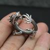 Retro Domineering Ethnic Style Dragon Ring For Men Cool Opening Adjustable Ring Punk Vintage  Finger Jewelry Accessories