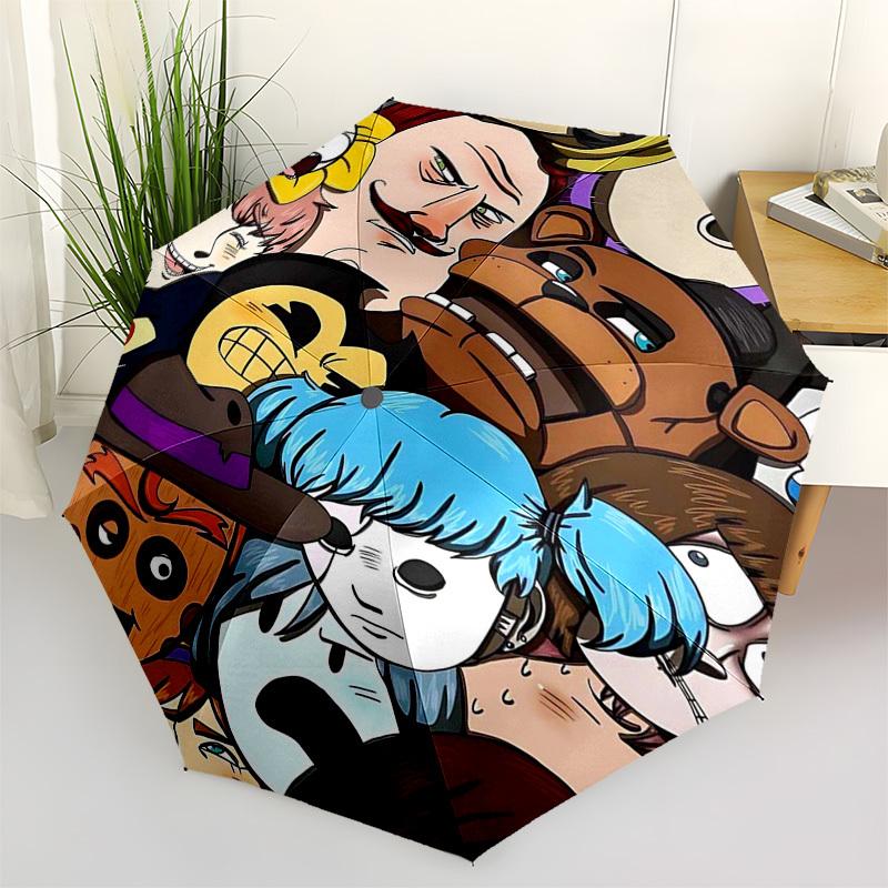 

1pc Rainbow Six Siege Outdoor Umbrella - Automatic Opening/Closing, Portable 3-Fold Design with Iron Frame, Perfect Gift for Fans, Travelers, Daily Us