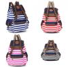 Modern Unisex Womens Stripes Canvas Backpack Rucksack For Fashion-forward Individuals