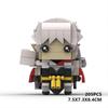 MOC Building Blocks Square-Headed Figure Set, Sesshoumaru Anime Action Figure, Assembly Model, Figurine, and Related Merchandise