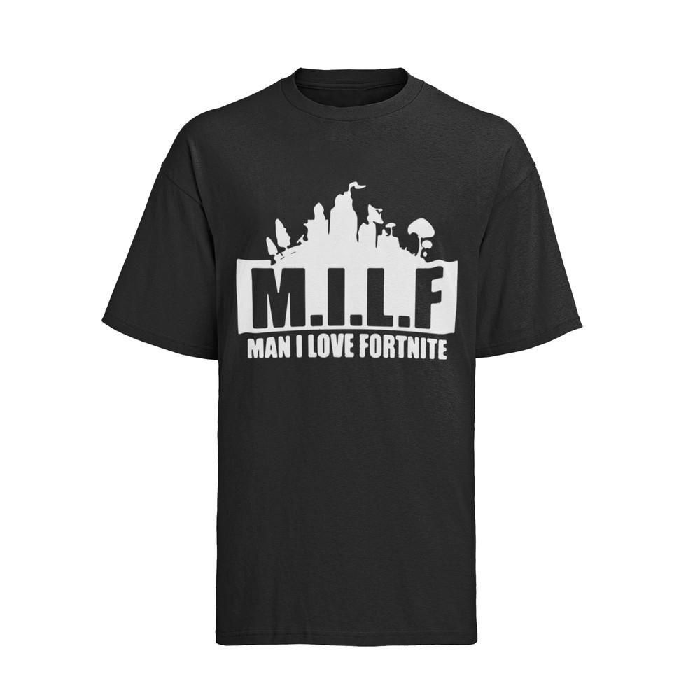 

Забавная пародия на игру Fortnite M.i.l.f Man i love Fortnite Хлопковая футболка мужская 4XL