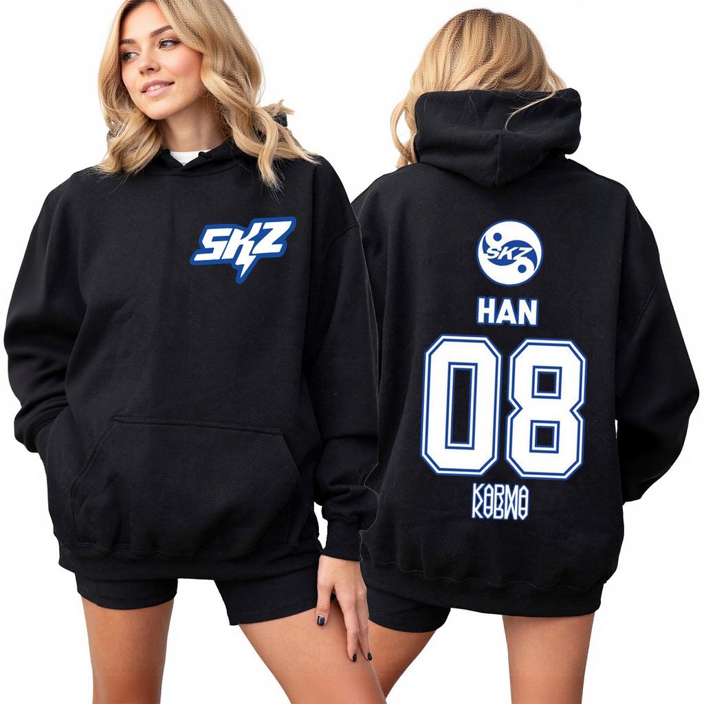 Roupa Casual Feminina da Moda Fato de Treino Top de Manga Comprida Moletom com Capuz Estampado