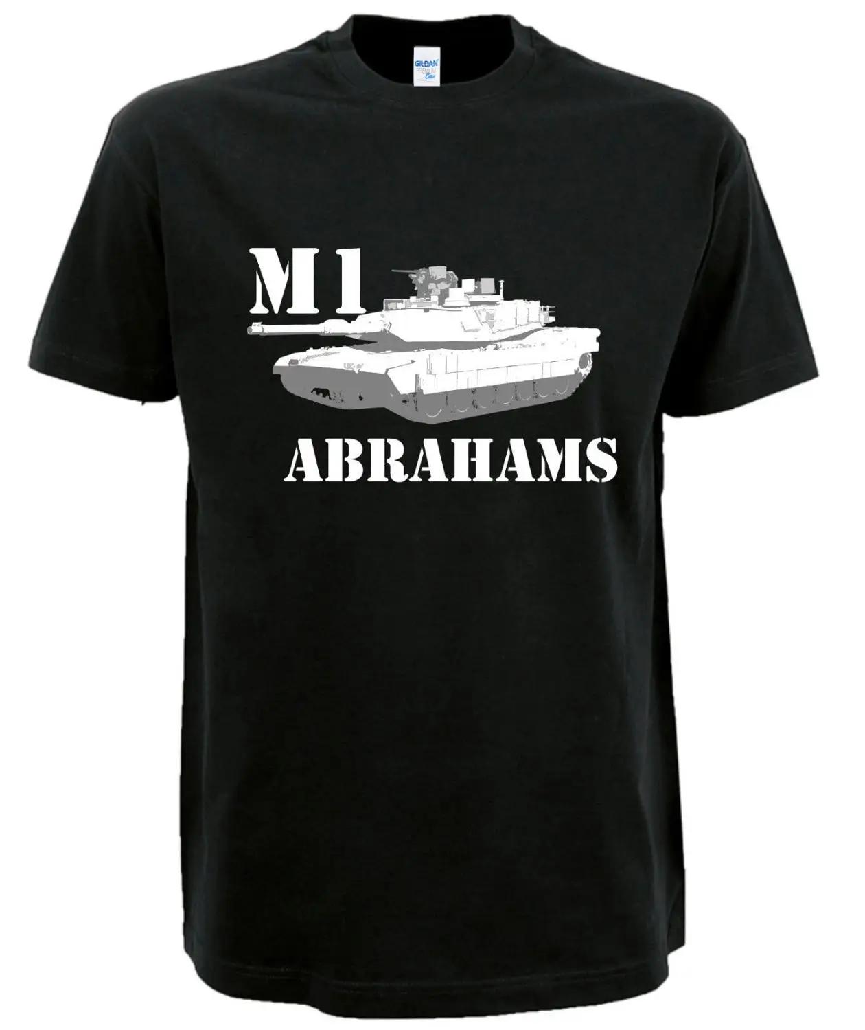 

American M1 Abrahams Main Battle Tank Silhouette TShirt 100 Cotton ONeck Summer Short Sleeve Casual Mens Tshirt Size S3XL S