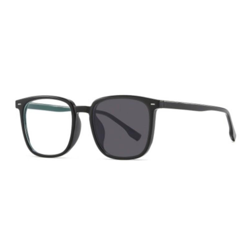 2PCS Pochromic 2 in 1 Sunglasses Anti radiation Blue Light eyeglasses square frame computer glasses for women