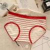 Plus Size Girl Benming Year Red Cotton 10A Antibacterial Extension Crotch High Waist Briefs