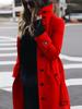2024 Autumn/Winter Plus Size Women's Woolen Coat, Single-Breasted with Multi-Button Collar