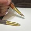 IWI Hand Script Retro Brass Fine Nib Fountain Dark Pen, Brown, 9S643SFP-BR8