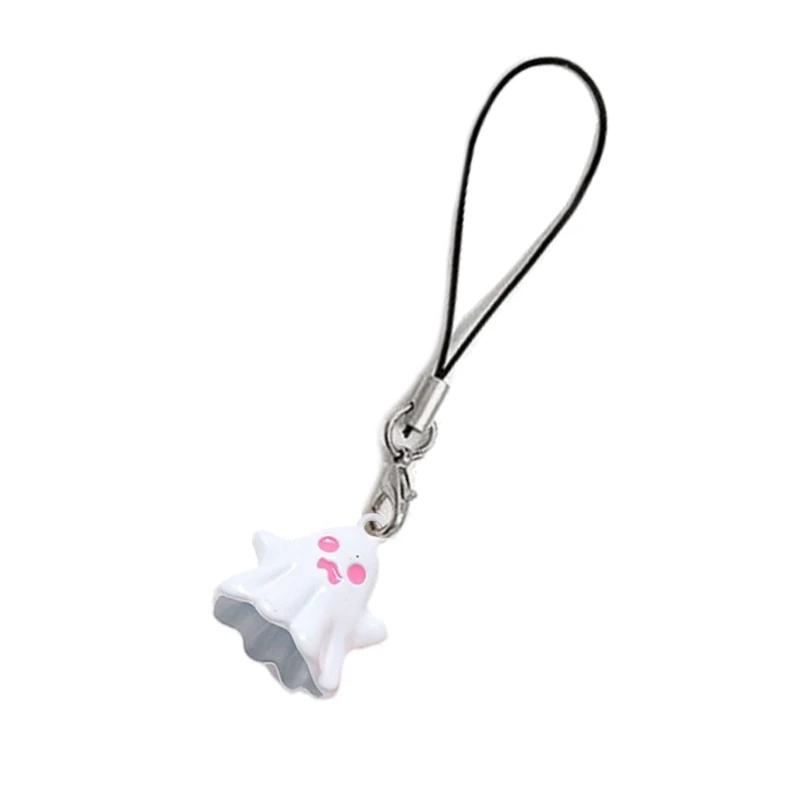 

Cartoon Cute Three-dimensional Ghost Mobile Phone Pendant Personalized Lanyard Anti-loss Pendant Halloween Gift Accessories New белый