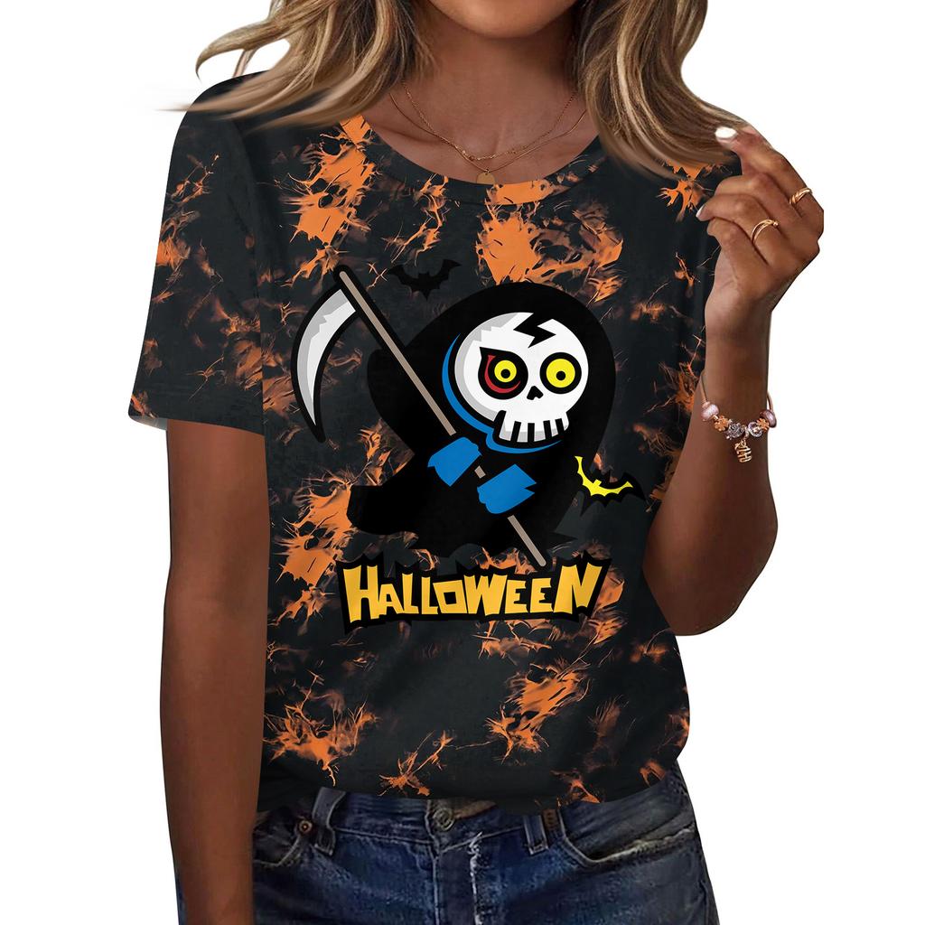 Women's Short Sleeve T-Shirt Neck Casual Top for Party or Daily Wear