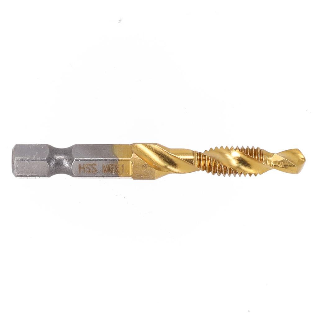 1pcs Hex Shank Metric Tap Gold Hole Tapping Chamfering In Titanium