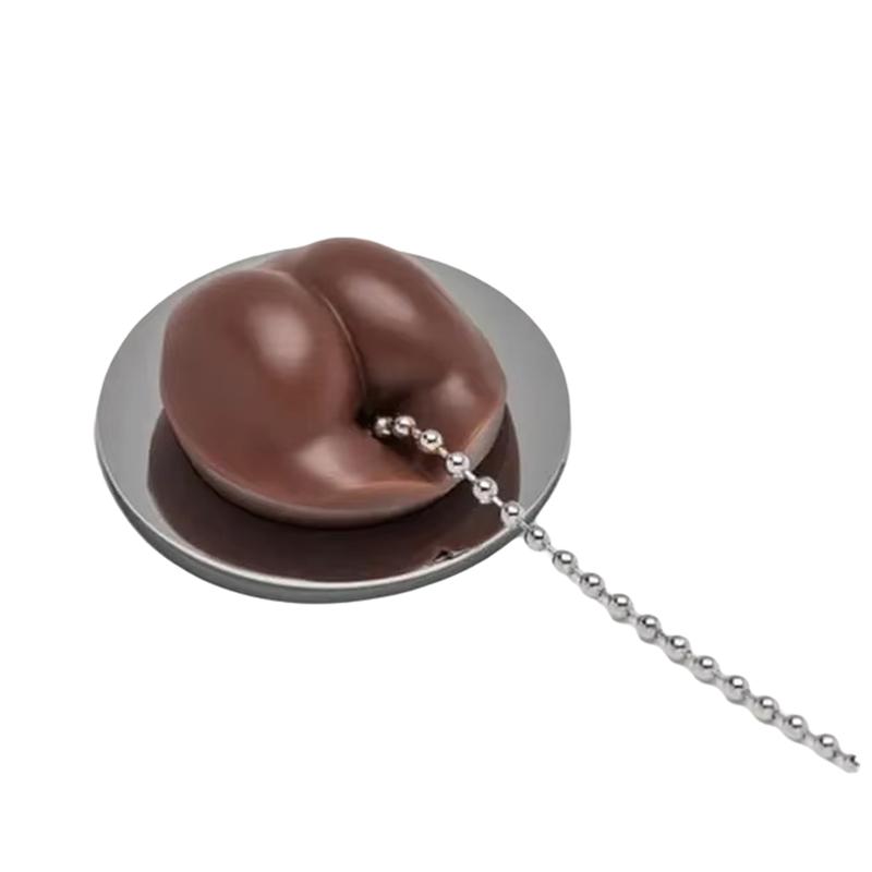 

AB66-New Simulation Kitchen Sink Strainer Stopper With Chain Bathroom Floor Drain Cover Kitchen Decor Universal