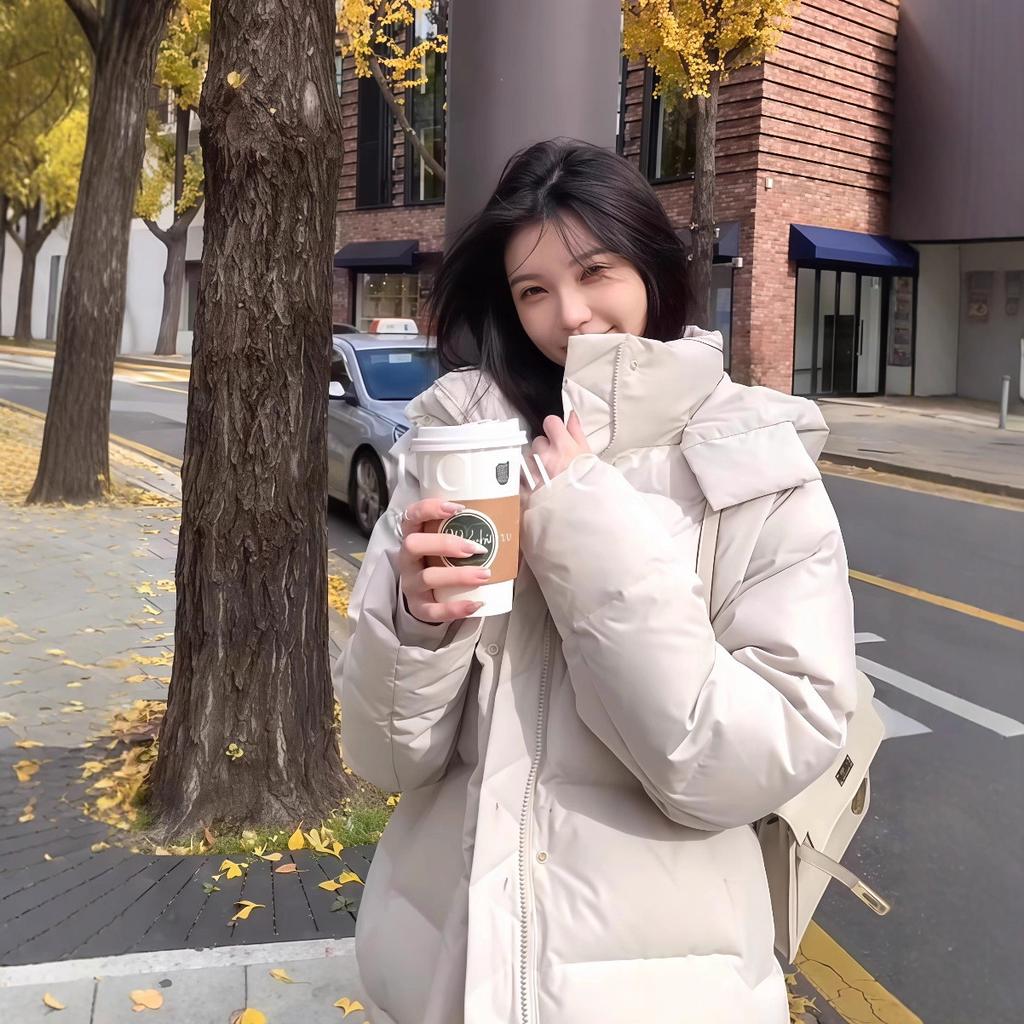 Puff Five-grid DuPont Three-proof Bread Jacket Can Be Traced Back To Samsung White Duck Down Jacket Women's Short Model