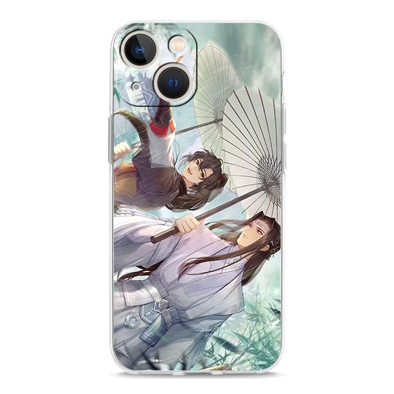Handyhülle für iPhone 15 14 13 12 Mini 11 Pro Max XS X XR 7 8 Plus Transparente TPU-Hülle Comic Man Erha und sein weißer Katzenmeister