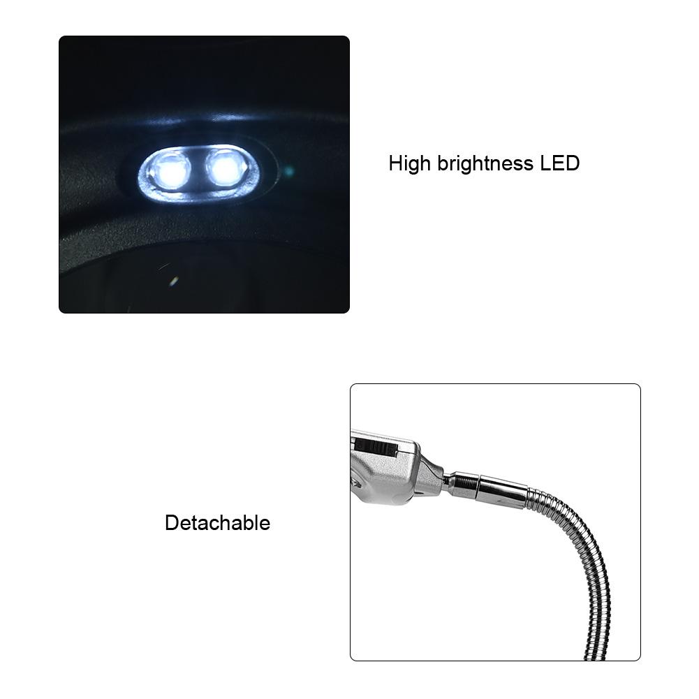 Tischklemme Klemme Flexible Lupe Einstellbare LED Lupe Schmuck Uhren Reparaturwerkzeug