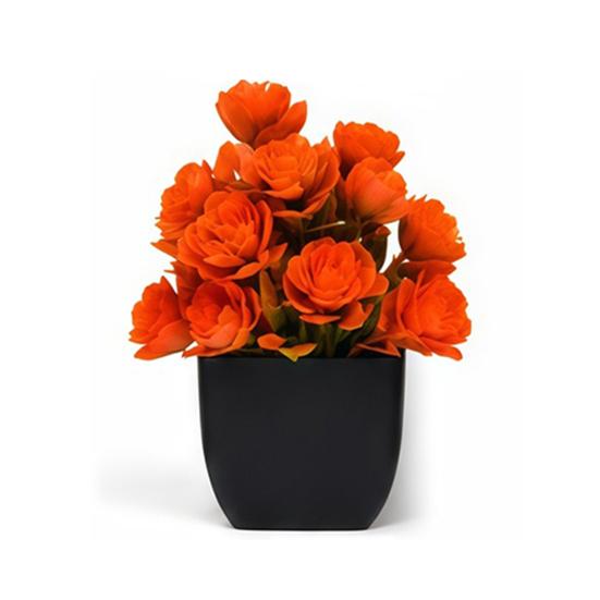 Simulated Small Potted Plant Maintenance-Free Realistic Autumn Leaves Mini Fake