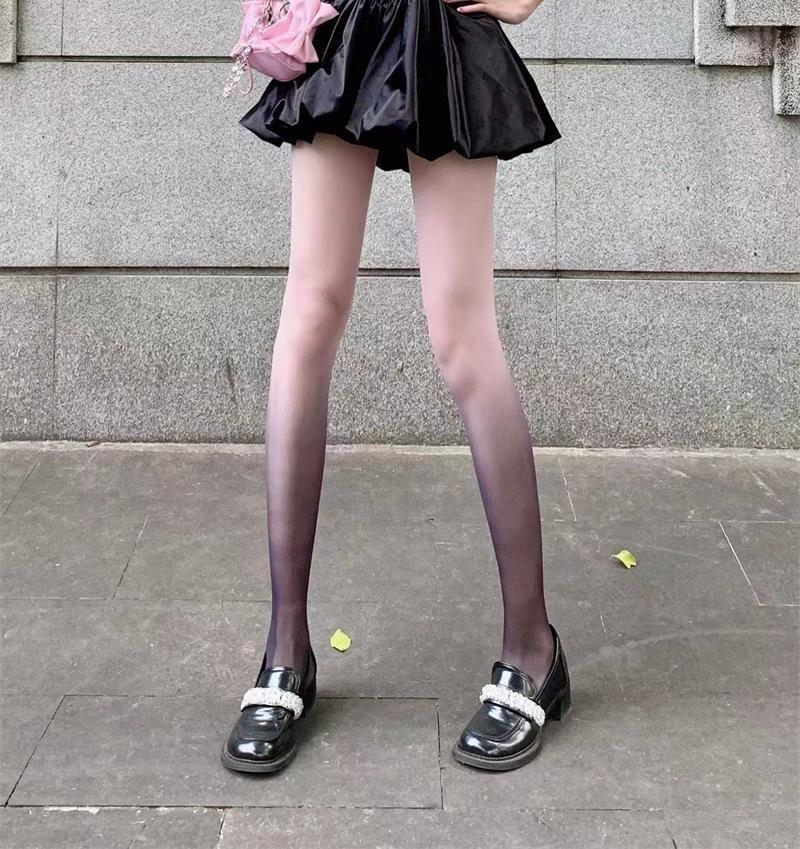 Gradient Candy Color Slimming Pantyhose - Trendy Summer Stockings for a Flattering Look