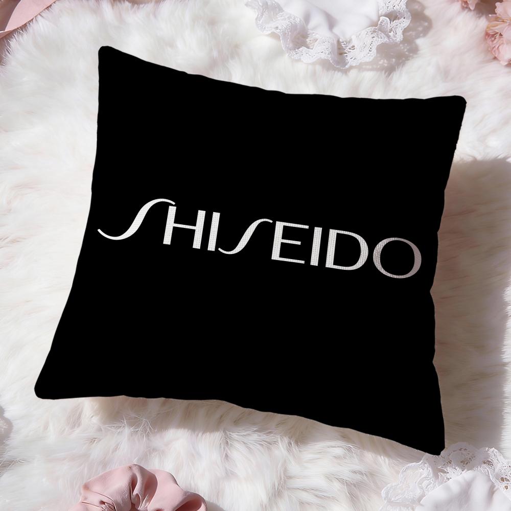 brand logo s-Shiseido Cushion Cover Premium Comfort Reversible Pillow Cove -Two in One Design for Any Room & Car Interior