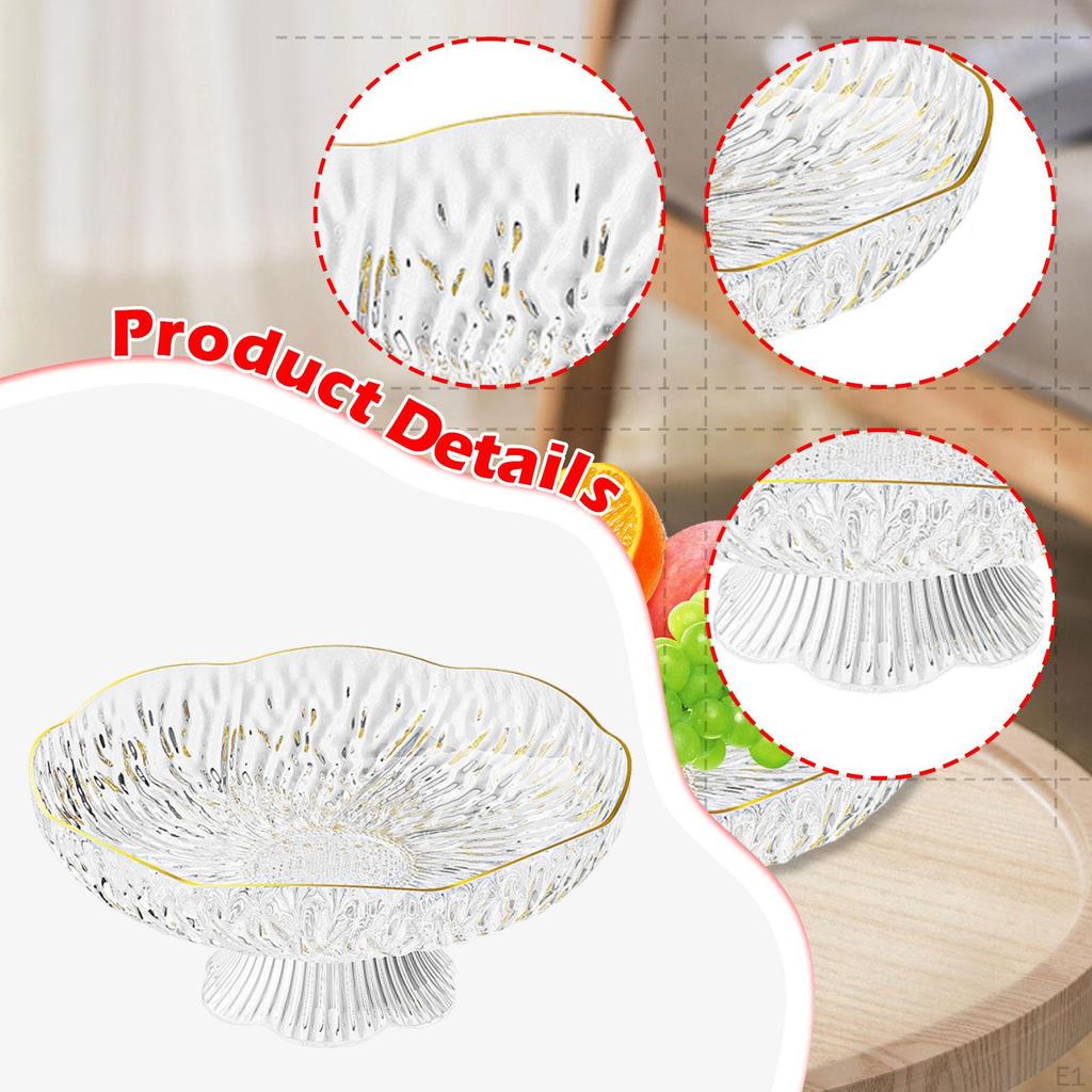 Decorative Pedestal Bowl Decor Stylish Fruit Basket Display Stand for Household Wedding Table