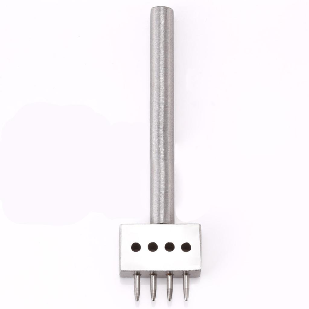 Leather Craft Row Punch Stitching Cutter Tool 1.0mm Round Hole 4.0-8.0mm