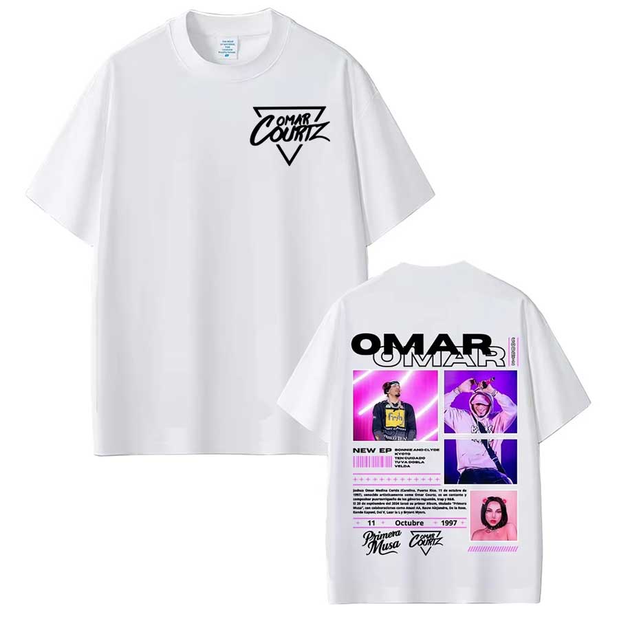

Omar Courtz Primera Musa World Tour T shirt for Unisex Women Streetwear Tops 100 Cotton TShirt 09282 S