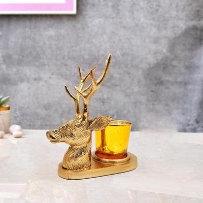 Geyik Tealight Mumluk Ev Dekoru Gösteri Parçası Alüminyum Mumluk Ev Oturma Odası & Masa Dekoratif Eşyaları için