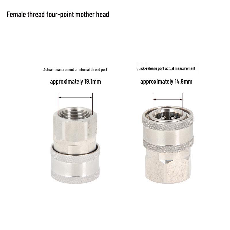 High-Pressure Copper Quick-Connect Water Hose Adapter for Car Washers