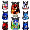 New Sonic Children's Backpack For Boys And Girls Cartoon Trendy School Bag Medium Size 20-35l Capacity